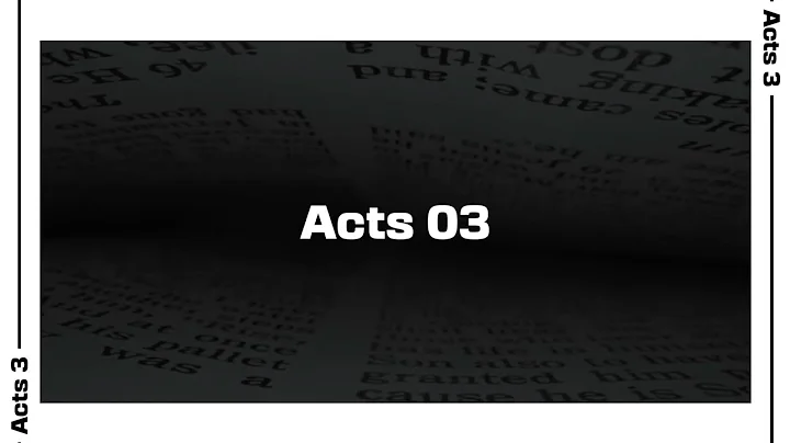 Acts 3 Bible Reading | NIV