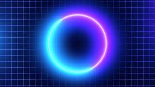Pink and Blue Neon Circle Background Looped Animation | 1 HOUR | Beautiful Relaxing Screensaver
