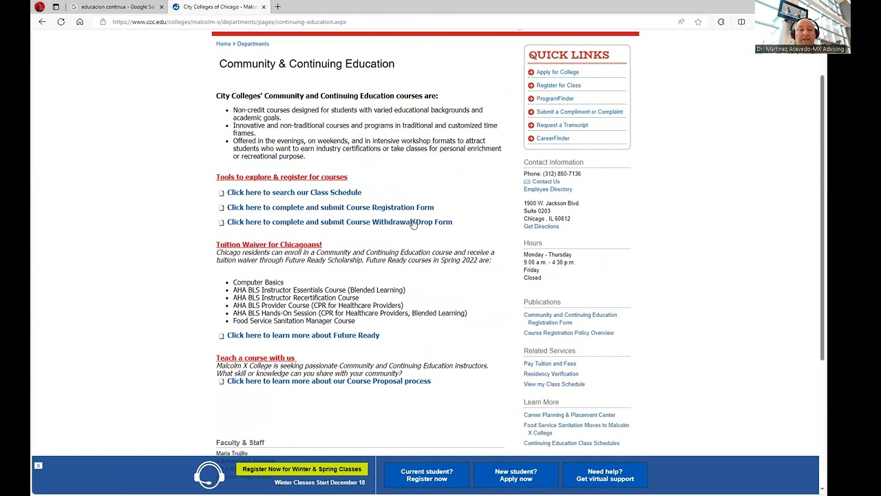 Que es Educación Continua en los EUA?