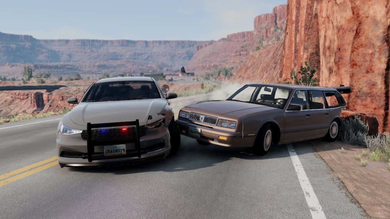 Epic Police Chase Crash & Fails Compilation #55 - BeamNG Drive - YouTube