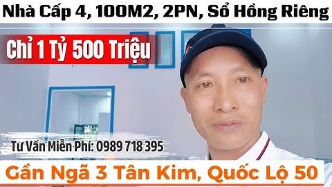💥 Chỉ 1 Tỷ 500 Triệu, Nhà Cấp 4, 100M2, Sổ Hồng Riêng, Dân Cư Đông Đúc, Gần Ngã 3 Tân Kim, Quốc Lộ 😊