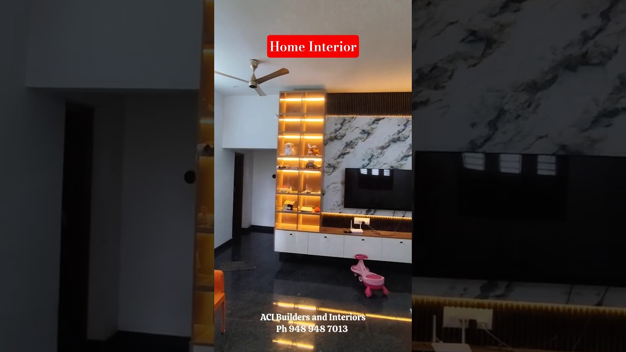 Small Space, Big Style: ACI Builders and Interiors Compact TV Unit Solutions for living in Sivakasi