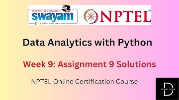 Data Analytics with Python Week 9 Assignment Answers ||Jan 2024|| NPTEL