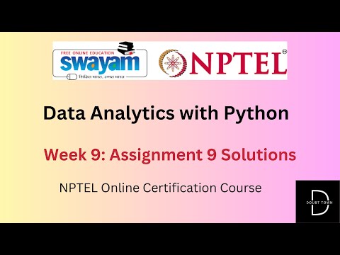 Data Analytics with Python Week 9 Assignment Answers ||Jan 2024|| NPTEL