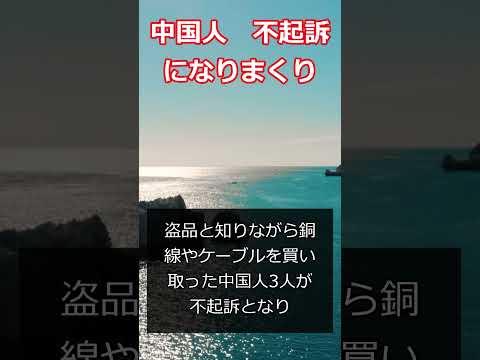 中国人　不起訴になりまくり