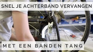 Stoffig Wat afdeling Vorkuitzetter - Fiets achterband vervangen met professionele bandentang -  YouTube