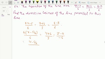 Analytical solid geometry : - ( Equation of straight line ; Solving problems ) -  45.