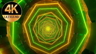 10 Hour Tv Vj Loop Neon Hexagon Metallic Color Abstract Background Video Windows 11 4K Screensaver