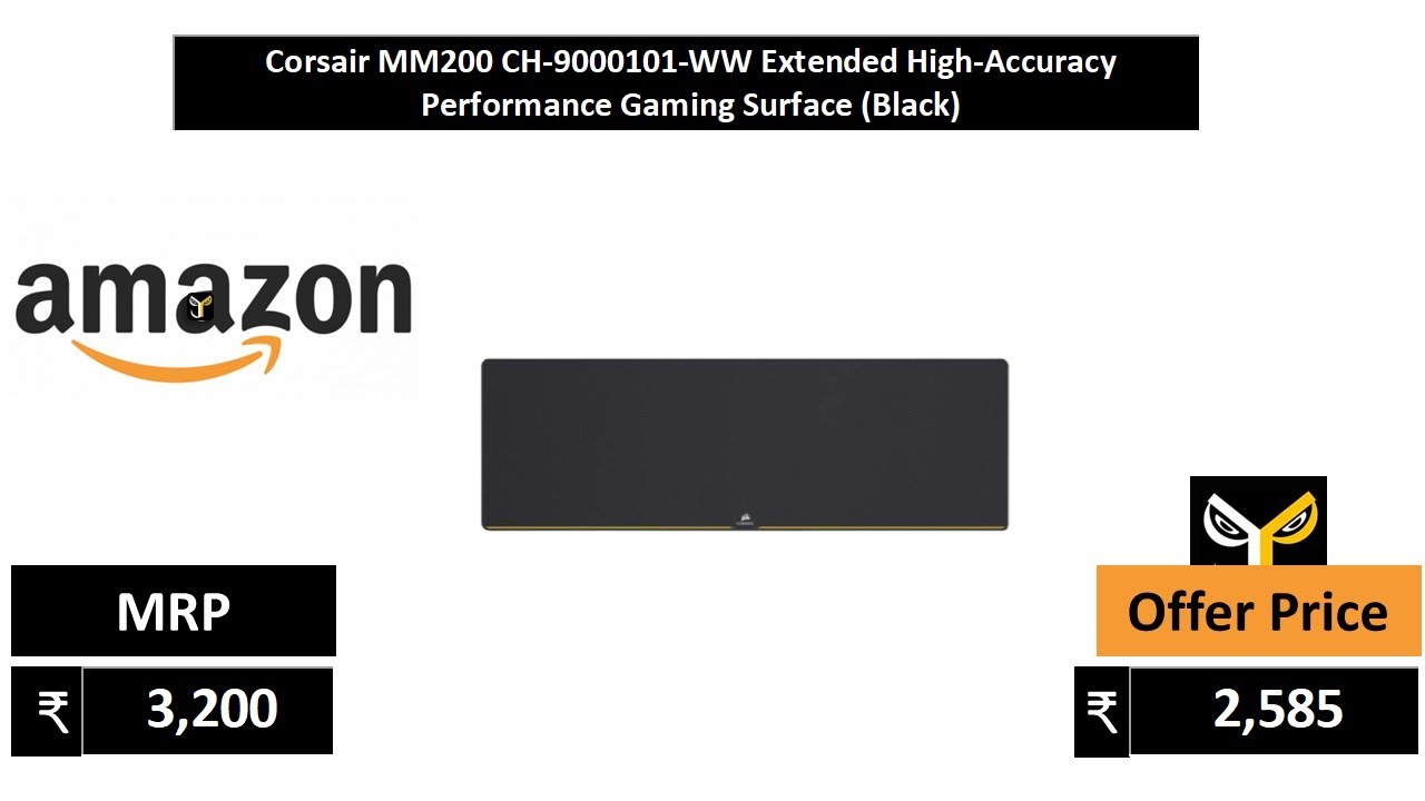 Corsair MM200 CH 9000101 WW Extended High Accuracy Performance Gaming Surface Black