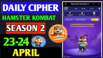 Hamster Kombat Dev Game Daily Cipher 23 April | Hamster Kombat Daily Cipher Code | Daily Combo