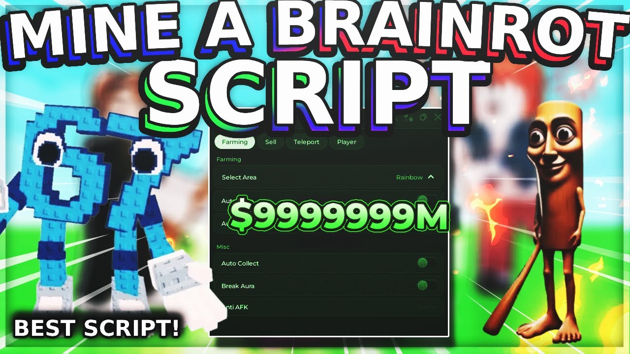 🔥| Mine A Brainrot Script | Auto Farm, Auto Grab | *PASTEBIN 2025 ...
