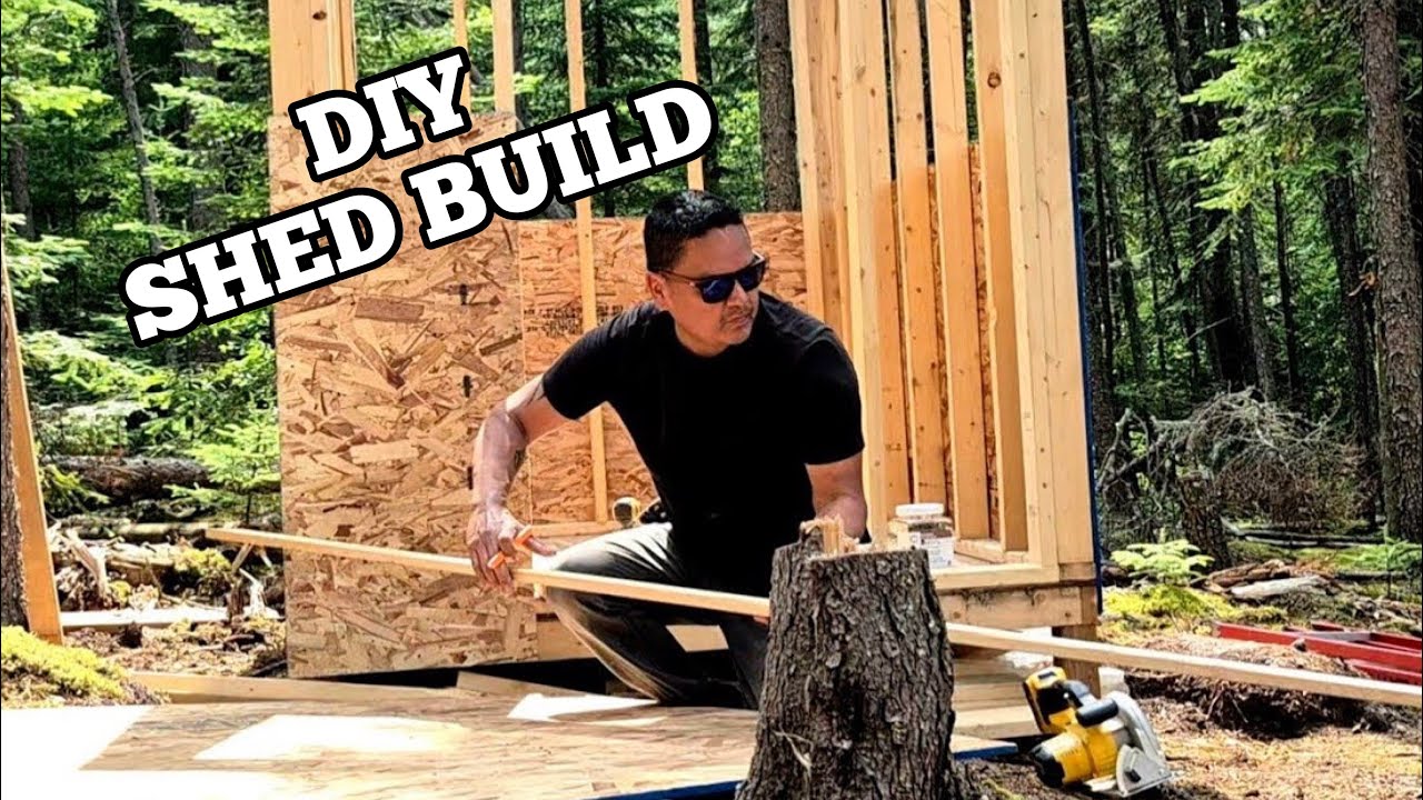 How To Build A Shed From Scratch Building a Shed From Scratch at My Lakeside Cabin 🛠️ - YouTube