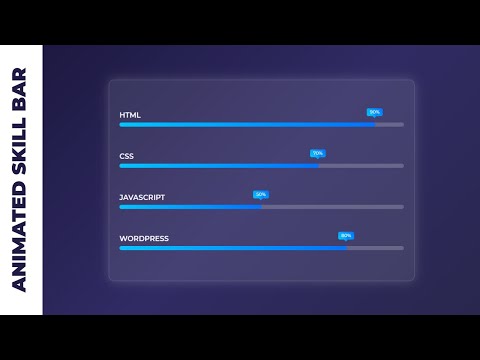 Pure CSS Animated Skill Bar | Progress bar CSS Animation