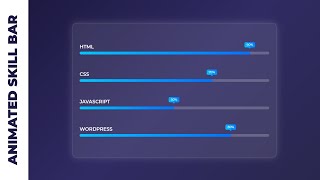 Pure CSS Animated Skill Bar | Progress bar CSS Animation