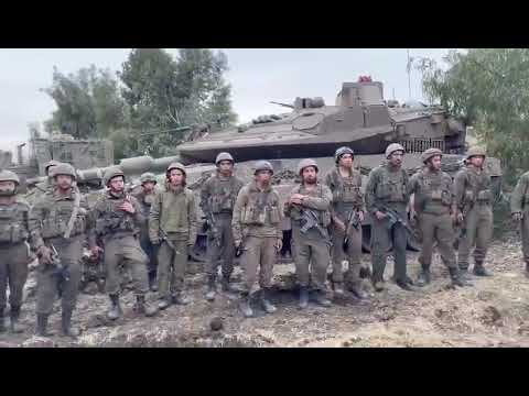 قناة كان العبرية مقاتلو اللواء 188 من سلاح المدرعات في الجيش يرددون