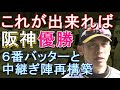 これができれば2022年は阪神優勝 2022年3月9日