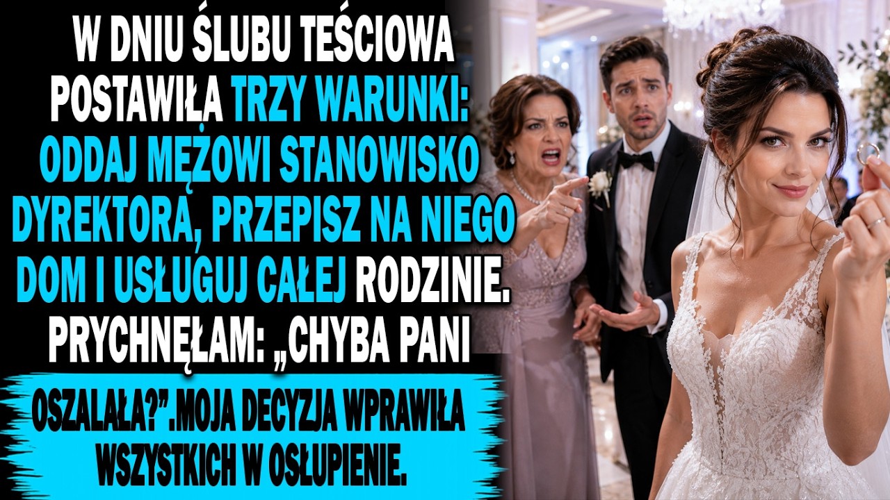 Stałam na środku sali weselnej w sukni, o któ rej marzyłam od dziecinstwa. Wszystko byłо idealne, do moмentu, gdy moja przyszła teściowa chwyciła mikrofon i z zimną krwią ogłosiła trzy warunki....