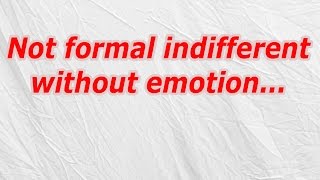 Not formal indifferent without emotion (CodyCross Crossword Answer) Details