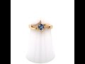 Montana Yogo Sapphire 2 Stone Marquise & Diamond Bypass Ring 14K Yellow Gold #yogosapphire