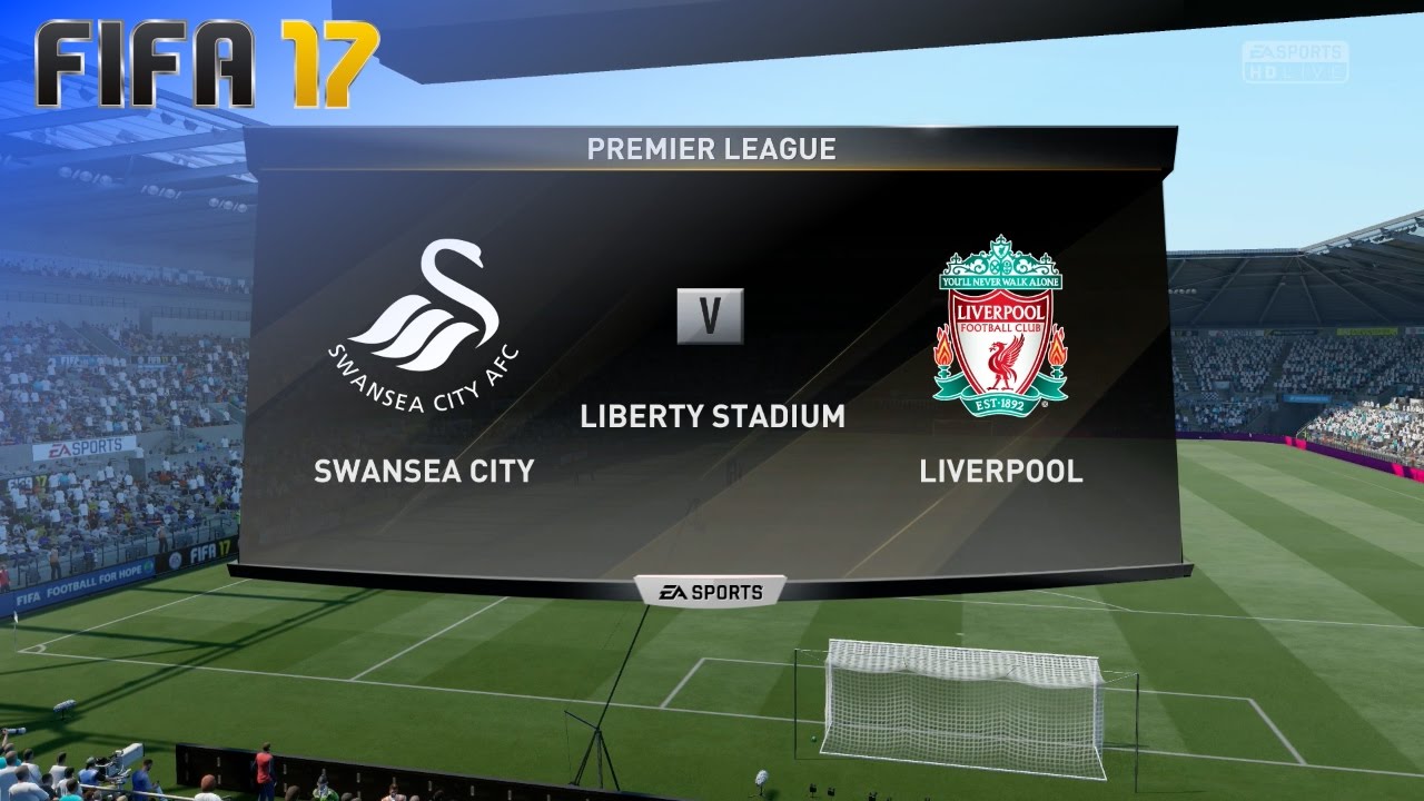 Fifa 17 Swansea City Vs Liverpool Liberty Stadium Youtube