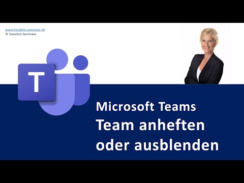 Team anheften oder ausblenden Microsoft Teams | Microsoft E-Learning MS Teams auf Deutsch