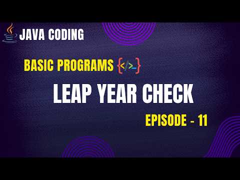 Leap Year Check in Java | Coding Series - Episode 11 | PrepLoop