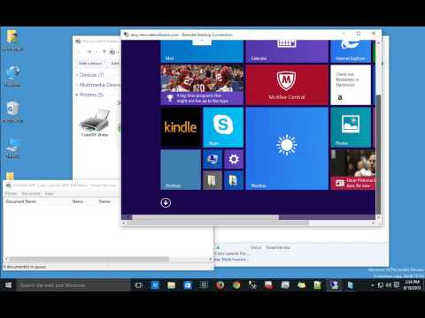 Remote Desktop Printing - use the (redirected xx) Printer