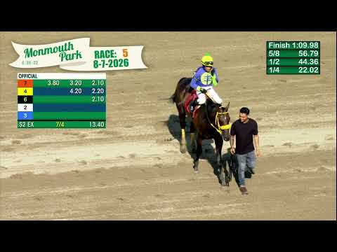 video thumbnail for MONMOUTH PARK 08-07-2026 RACE 5