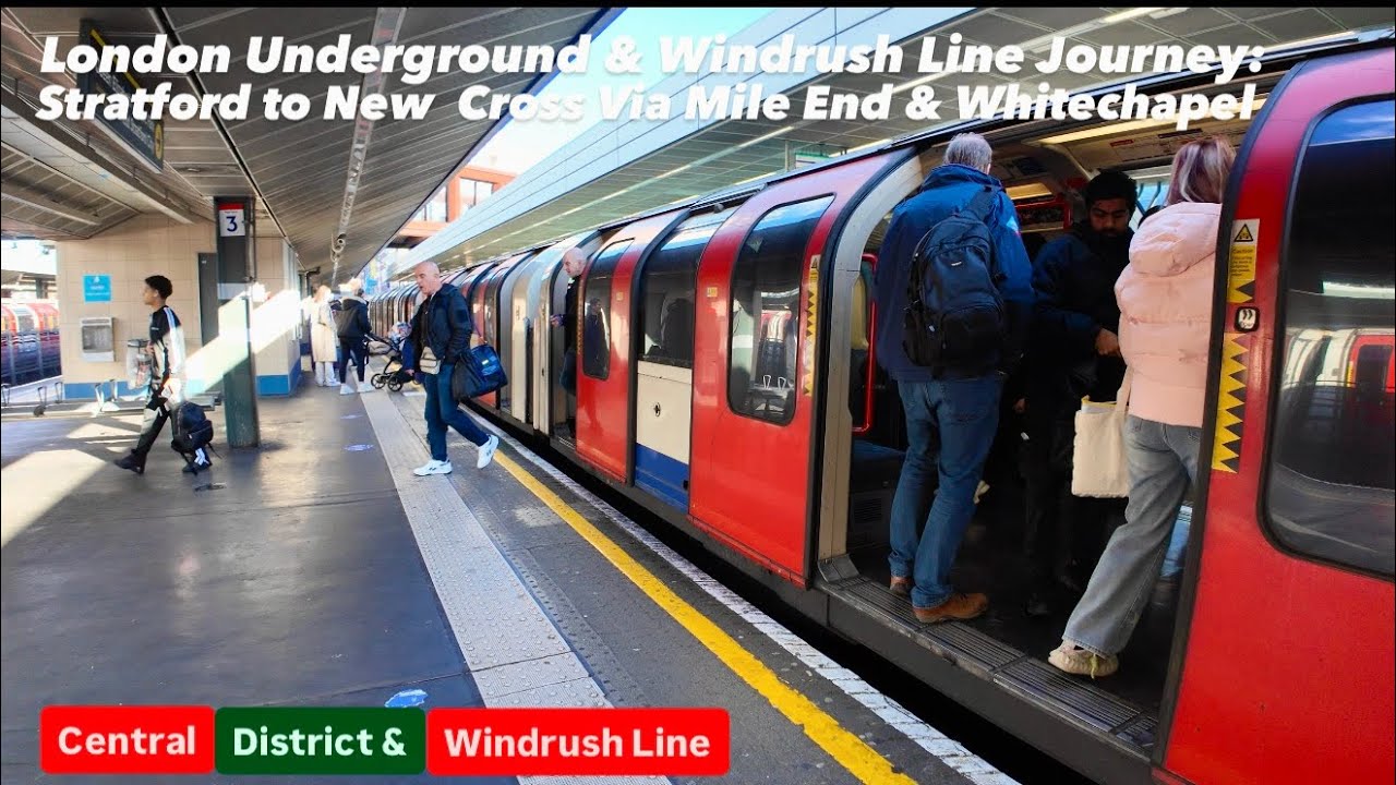 London Underground & Windrush Line Journey: Stratford to New Cross via Mile End & Whitechapel 