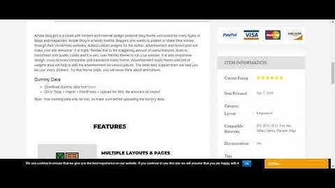 Demo Import  process For ample Blog