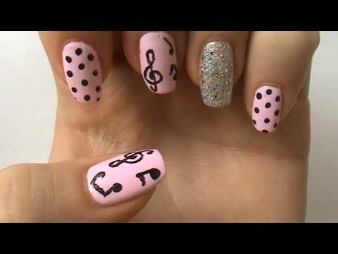 Music Notes Nail Art You Music Notes Nail Art