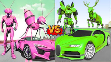 Ant vs Deer Animal Robot Car Transforming Game Android Gameplay
