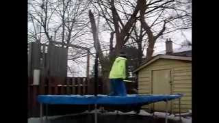 Trampoline flips in the snow