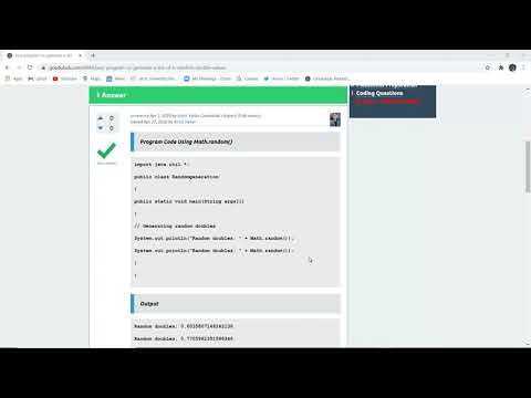 Java program to generate a list of N random double values