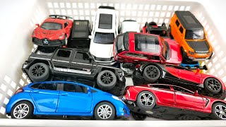 Box Full Of Diecast Cars - Maybach, Brabus, Lexus, Ferrari, Tesla, Lamborghini, Mercedes, Toyota,Kia