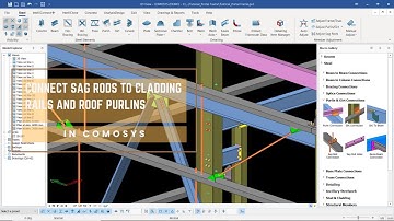 How to Connect Sag rods to Cladding Rails and Roof Purlins in COMOSYS