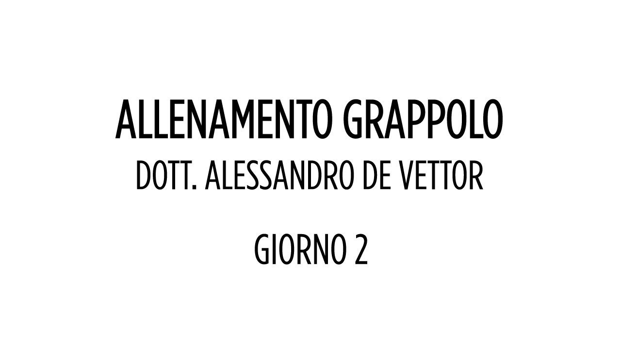Allenamento grappolo 2.74 del 7/10/2025