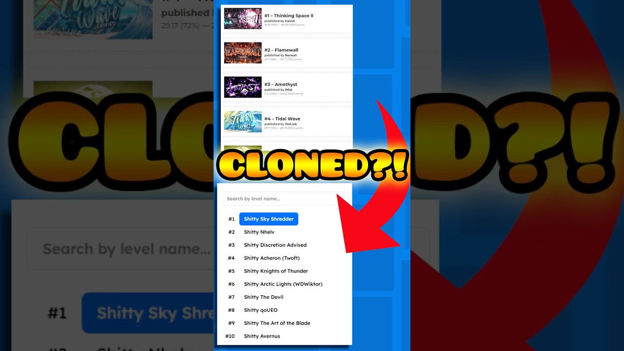 The WEIRDEST Demon List CLONES?! 🤯😳🔥 #geometrydash #gd #gaming #geodash #zoink
