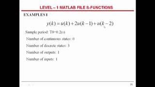 FILE S-FUNCTIONS LEVEL – 1 MATLAB/ LÀM VIỆC VỚI S FUNCTION TRONG SIMULINK