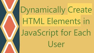 Famous Dynamically Create HTML Elements in JavaScript for Each User Net Worth