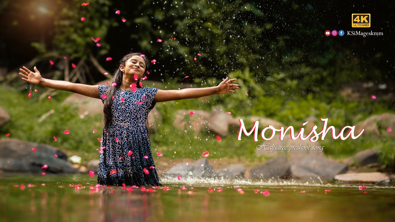 Monisha Half saree Song || Telugu half saree Shoot 4k || Chandrullo Unde Full Song || KS iMages