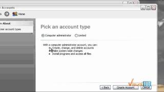 Windows xp Basic - Create a New User Account