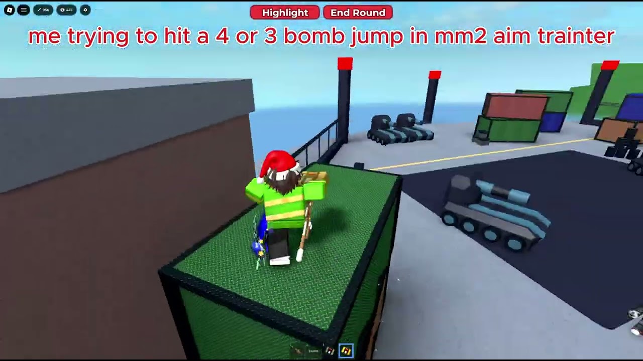 trying to hit a 4 or 3 bomb jump in mm2 aim trainer