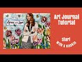 Napkin  Art Journal Tutorial For Beginners- NAPKINS AS A GUIDE