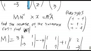 How to Solve Simultaneous Equations using the Inverse Matrix Method - Calculus 1 123 Q2AB