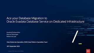 Ace your Database Migration to Oracle Exadata Database Service on Dedicated Infrastructure