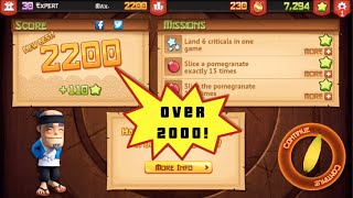 How to get over 2000 points in Fruit Ninja (Tips) (No hacks) screenshot 4