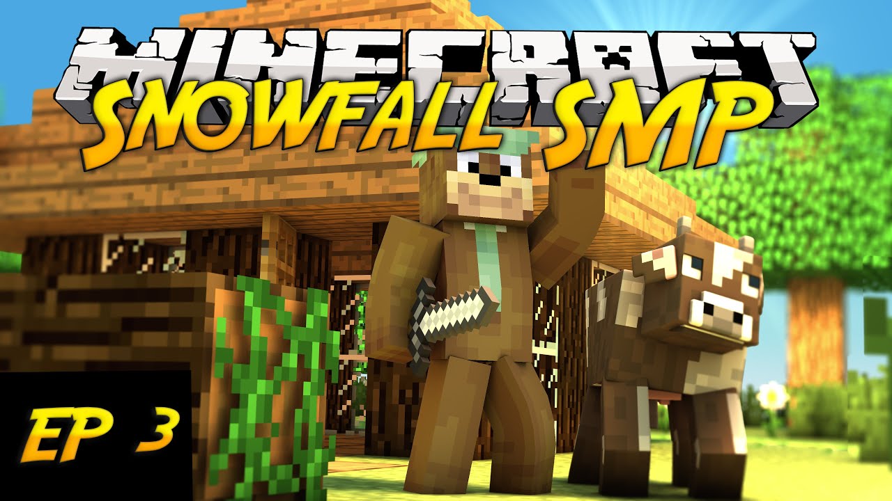 Minecraft Snowfall SMP Ep: 3 "Base Building101"