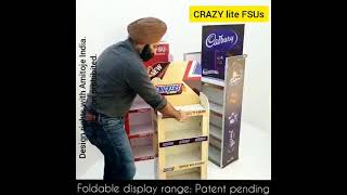 foldie FSU range - display stand manufacturer India (foldable) - cardboard metal display stands screenshot 1