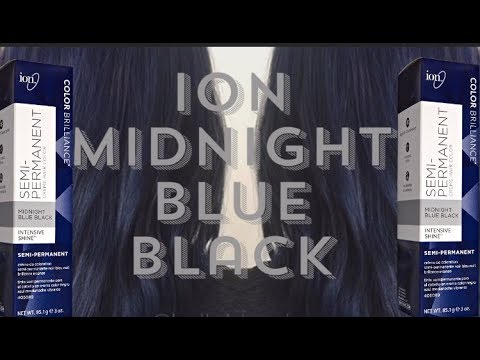 Ion Midnight Blue Black Hair Tutorial - YouTube